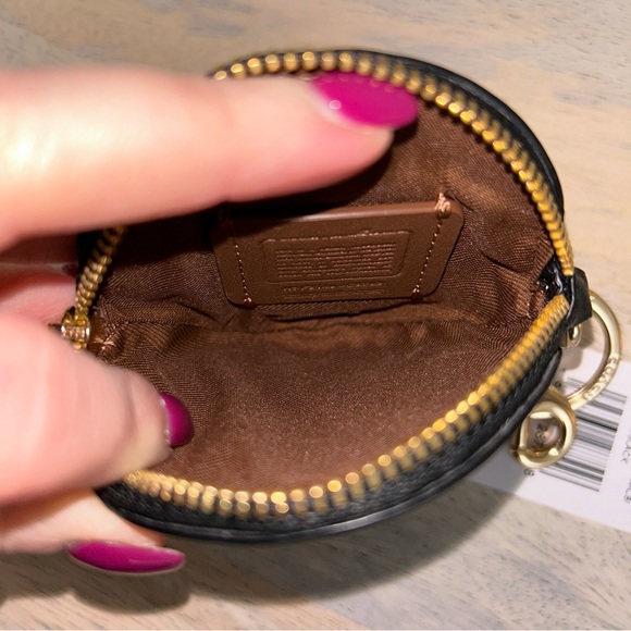 Coach x Jean Michel Basquiat Circular Coin Pouch In Signature Canvas, NWT - Picture 5 of 7